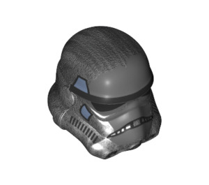 LEGO Pearl Dark Gray Stormtrooper Helmet with Dark Stone Gray and Sand Blue Pattern (19974 / 30408)