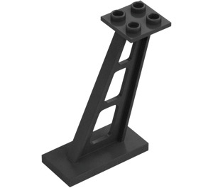 LEGO Perle mørk grå Support 2 x 4 x 5 Stanchion Inclined med tykke støtter (4476)