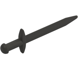 LEGO Pearl Dark Gray Sword with Pointed Tip with Thick Crossguard (18031)