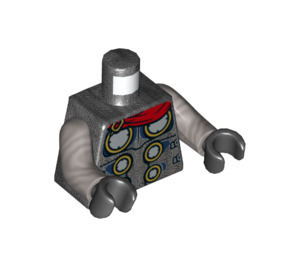 LEGO Parelmoer donkergrijs Thor Minifiguur Torso (973 / 76382)