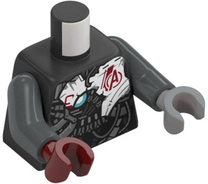 LEGO Perle mørk grå Ultron MK1 med Dark Blå Hode Minifigur Overkropp (973 / 76382)