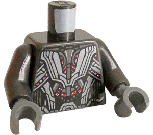 LEGO Pearl Dark Gray Ultron Prime Minifig Torso (973 / 76382)