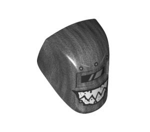 LEGO Pearl Dark Gray Welding Visor with Pointed Teeth (65195 / 66668)