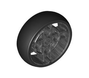LEGO Pearl Dark Gray Wheel Ø43 with Black Tire (65834)
