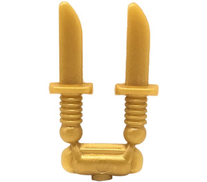 LEGO Pearl Gold 2 Knives on Sprue (44658 / 70749)