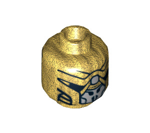 LEGO Pärlguld Utomjording Fot Soldat Huvud (Infälld solid knopp) (10335 / 10336)