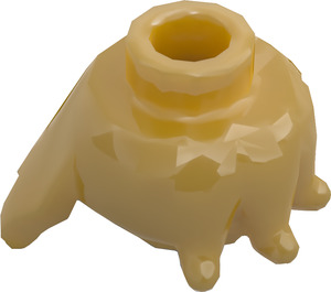 LEGO Pearl Gold Alien Head with Jagged Bottom Edge  (90322)