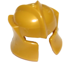 LEGO Perlgold Abgewinkelt Helm mit Cheek Protection (48493 / 53612)