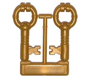 LEGO Or perlé Antique Keys (2 sur Sprue) (40236 / 40359)