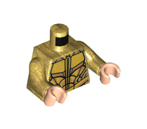 LEGO Pearl Gold Atlantean Guard Minifig Torso (973 / 76382)