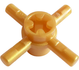 LEGO Perle guld Aksel Stik Hub med 4 Bars Uarmerede (48723)