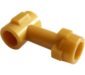 LEGO Perlgold Bar 1 mit oben Stud und Zwei Seitenbolzen (92690)