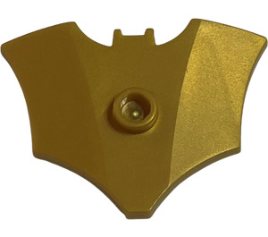 LEGO Pearl Gold Bat shield narrow with stud