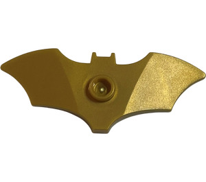 LEGO Pearl Gold Bat shield wide with stud