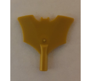 LEGO Pearl Gold Batarang with one Bar at bottom