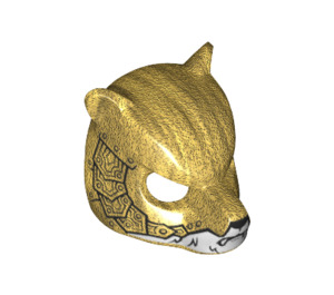 LEGO Parelmoer goud Beer Masker met Wit Muzzle en Gold Pantser (20024)