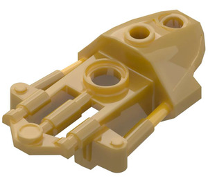 LEGO Parelmoer Goud Bionicle 3 x 5 x 2 Knee Schild (53543)
