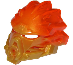 LEGO Pearl Gold Bionicle Mask with Transparent Neon Orange Back (24148)