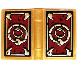 LEGO Pearl Gold Book 2 x 3 with Fangs, Snake Sticker (33009)