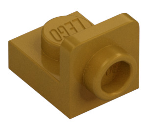 LEGO Oro perlato Staffa 1 x 1 con 1 x 1 Piastra Su (36840)