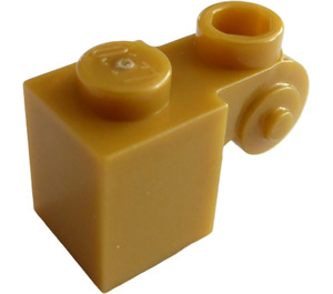 LEGO Pearl Gold Brick 1 x 1 x 2 with Scroll and Open Stud (20310)