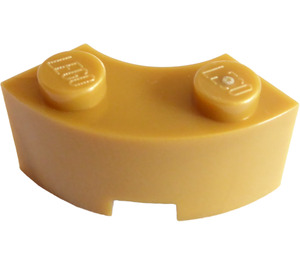 LEGO Oro perlato Mattoncino 2 x 2 Rotondo Angolo con intaglio per bottoncino e lato inferiore rinforzato (85080)