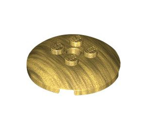 LEGO Pearl Gold Brick 4 x 4 Round with 2 x 2 Studs (65138)