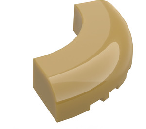 LEGO Pearl Gold Brick 5 x 5 Round Corner (7033 / 24599)