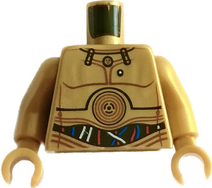 LEGO Pearl Gold C-3PO with Colorful Wires Pattern Torso (973 / 76382)