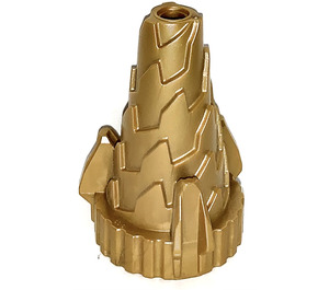LEGO Pearl Gold Cone Stepped Drill with Spikes (64713)
