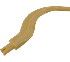 LEGO Pearl Gold Curved Horn with Pin (24204 / 65041)