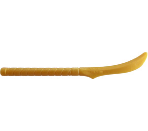 LEGO Pearl Gold Curved Spear with Capped Pommel (11156)