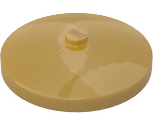 LEGO Pearl Gold Dish 4 x 4 (Solid Stud) (3960 / 30065)