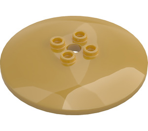 LEGO Perle guld Dish 6 x 6 (35327 / 44375)