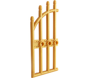 LEGO Pearl Gold Door 1 x 4 x 9 Arched Gate with Bars (42448)