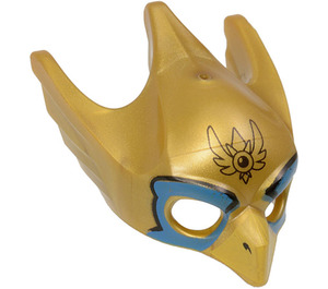 LEGO Pearl Gold Eagle Mask with Blue Eye Circles (12549 / 12853)