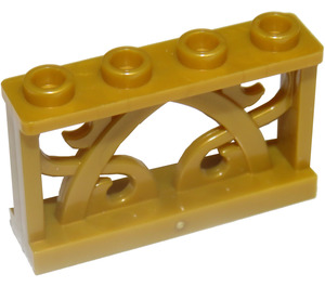 LEGO Parelmoer Goud Schutting 1 x 4 x 2 (19121)