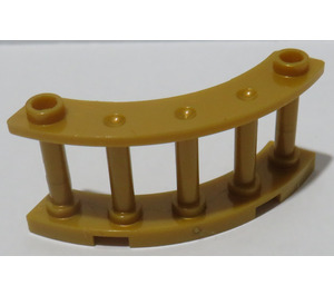 LEGO Pearl Gold Fence Spindled 4 x 4 x 2 Quarter Round with 2 Studs (30056)