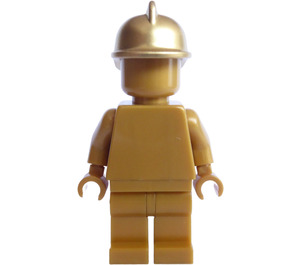 LEGO Pearl Gold Firefighter Statue minifiguur