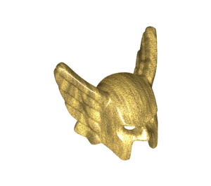 LEGO Pearl Gold Helmet with Swept Wings (18936)
