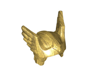 LEGO Pearl Gold Helmet with Wings and Eagle Head (24088)