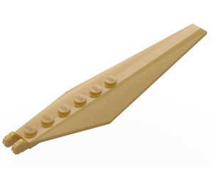 LEGO Or perlé Charnière assiette 1 x 12 avec Angled Sides et Tapered Ends (53031 / 57906)
