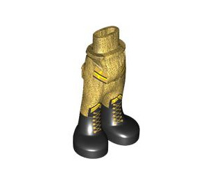 LEGO Pearl Gold Hip with Pants with Black laced boots (35573)