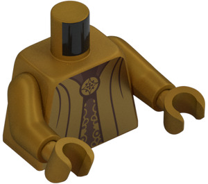 LEGO Pearl Gold Hogwarts Architect Minifig Torso (973 / 76382)