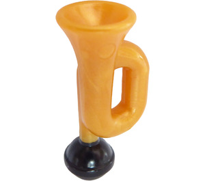 LEGO Perlgold Horn mit Schwarz Bulb (14476 / 87996)