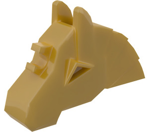 LEGO Perlgold Pferd Battle Helm (Angular) (44557 / 48492)