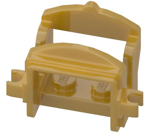LEGO Pearl Gold Horse Saddle with Two Clips (4491 / 18306)