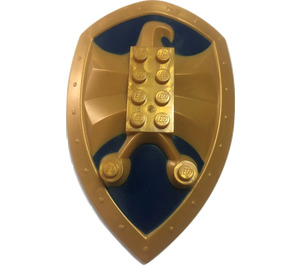 LEGO Pearl Gold Large Figure Shield - Jayko Hawk (50655)