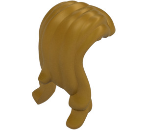 LEGO Pearl Gold Long Hair with Left Side Swept (77184)