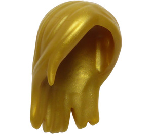 LEGO Pearl Gold Long Straight Hair Swept Back (28321)